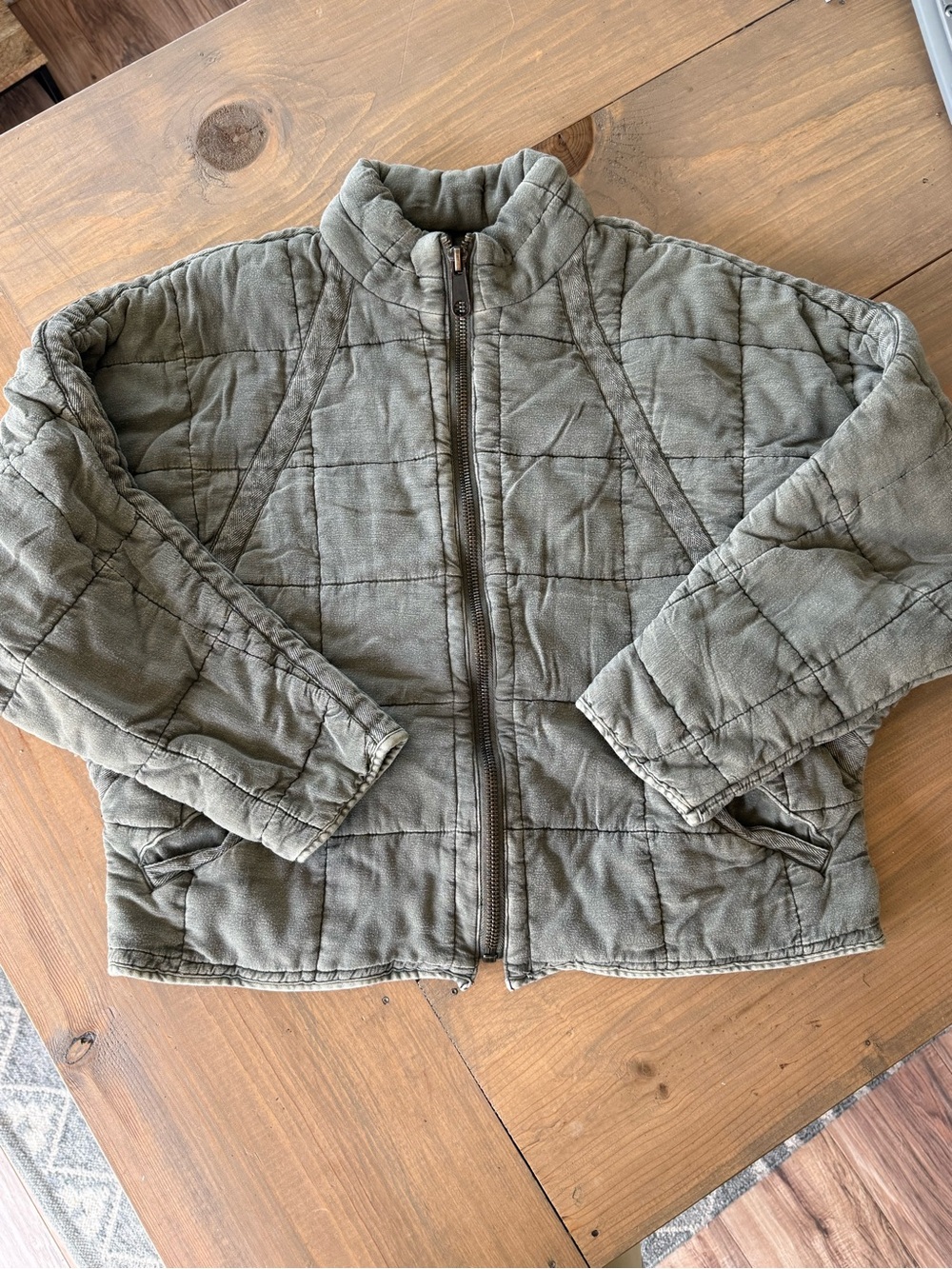 Chaser Quilted Olive Green Puffer Jacket